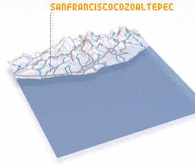 3d view of San Francisco Cozoaltepec