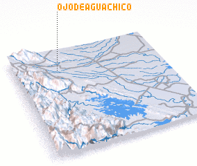 3d view of Ojo de Agua Chico