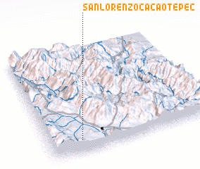 3d view of San Lorenzo Cacaotepec