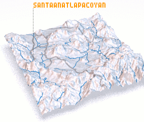 3d view of Santa Ana Tlapacoyan