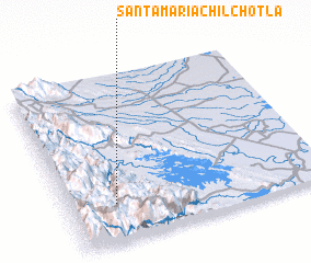 3d view of Santa María Chilchotla