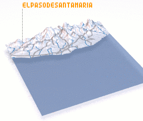 3d view of El Paso de Santa María