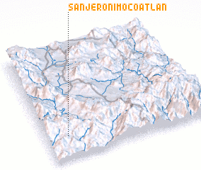 3d view of San Jerónimo Coatlán