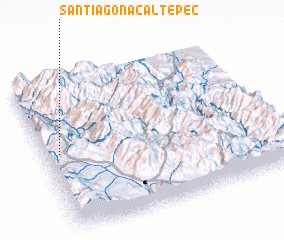 3d view of Santiago Nacaltepec