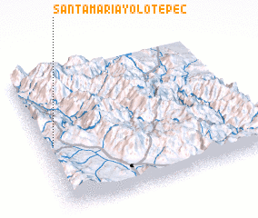 3d view of Santa María Yolotepec