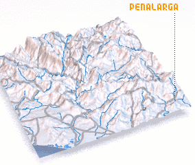 3d view of Peña Larga