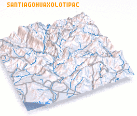 3d view of Santiago Huaxolotipac