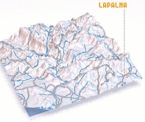 3d view of La Palma