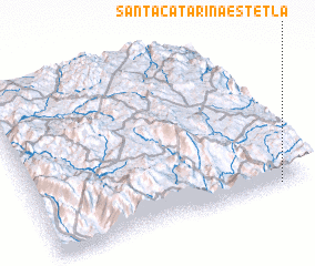 3d view of Santa Catarina Estetla