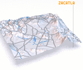 3d view of Zacatla