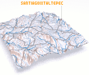 3d view of Santiago Ixtaltepec