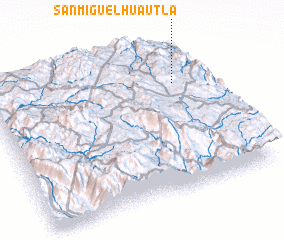 3d view of San Miguel Huautla