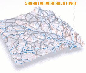 3d view of San Antonio Nanahuatipan