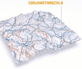 3d view of San Juan Tamazola