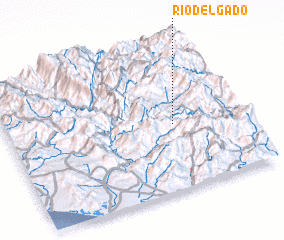 3d view of Río Delgado