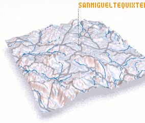 3d view of San Miguel Tequixtepec