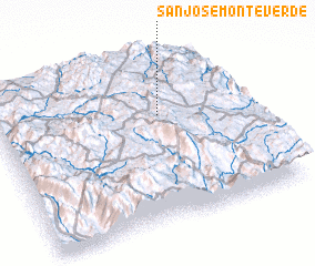 3d view of San José Monteverde