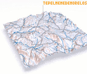 3d view of Tepelmeme de Morelos