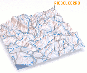 3d view of Pie del Cerro