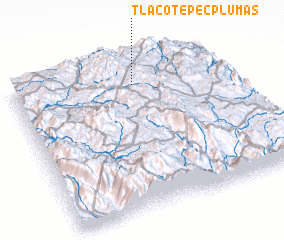 3d view of Tlacotepec Plumas