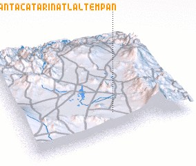 3d view of Santa Catarina Tlaltempan