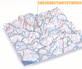 3d view of San Sebastián Yutanino