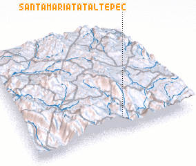 3d view of Santa María Tataltepec