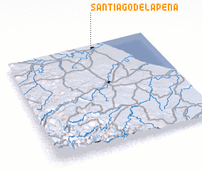 3d view of Santiago de la Peña