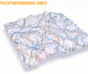 3d view of Santa Catarina Río Delgado