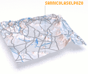 3d view of San Nicolás el Pozo