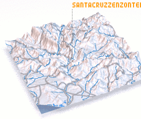 3d view of Santa Cruz Zenzontepec