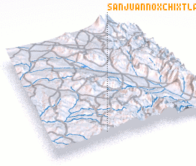 3d view of San Juan Noxchixtlán