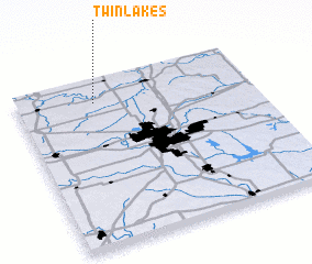 3d view of Twin Lakes