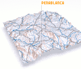 3d view of Peña Blanca