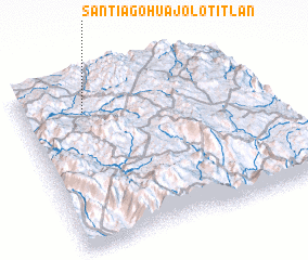 3d view of Santiago Huajolotitlán