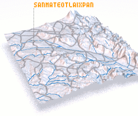 3d view of San Mateo Tlaixpan