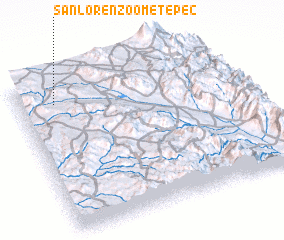 3d view of San Lorenzo Ometepec