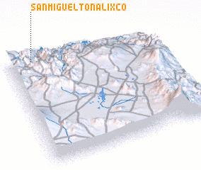 3d view of San Miguel Tonalixco