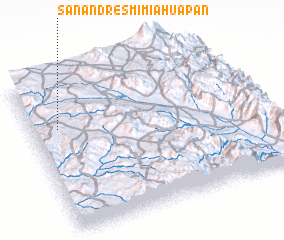 3d view of San Andrés Mimiahuapan