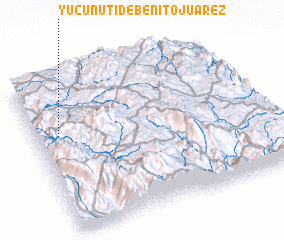 3d view of Yucuñuti de Benito Juárez