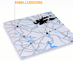 3d view of Powell Crossing