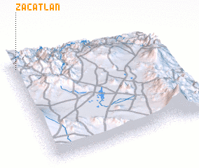 3d view of Zacatlán