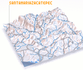 3d view of Santa María Zacatepec