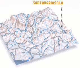 3d view of Santa María Sola