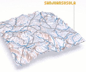 3d view of San Juan Sosola