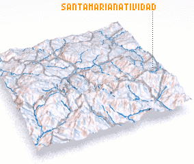 3d view of Santa María Natividad