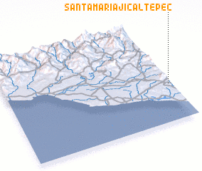 3d view of Santa María Jicaltepec