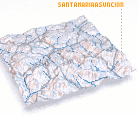 3d view of Santa María Asunción