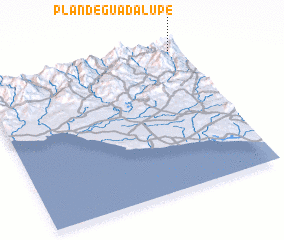 3d view of Plan de Guadalupe