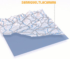 3d view of San Miguel Tlacamama